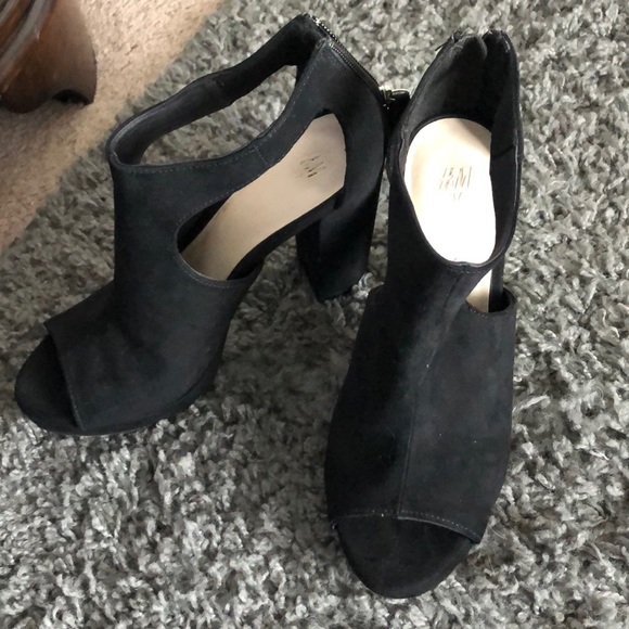 H&M Shoes | Hm Black Heels | Poshmark